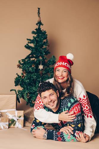 Weihnachts-Shooting-Paare-Accessoires