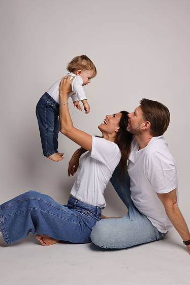 Familien-Fotoshooting im Studio